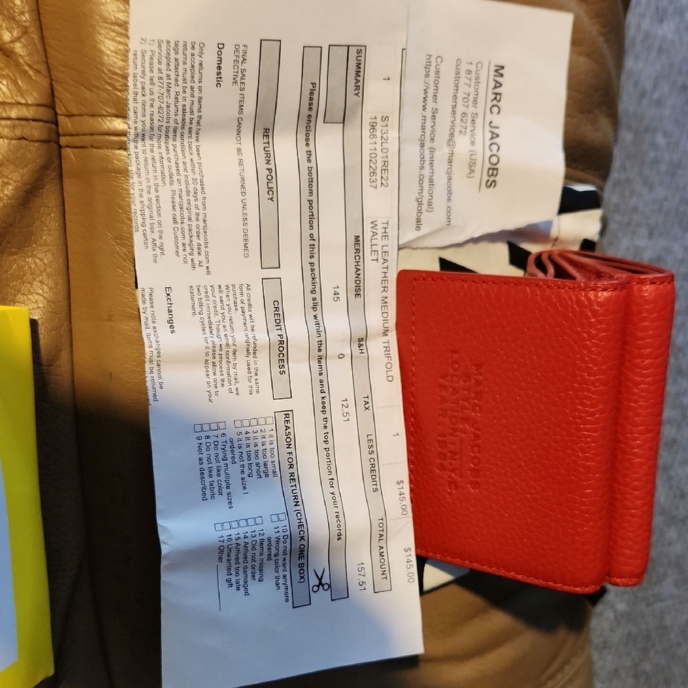 Marc Jacobs Red Leather Wallet